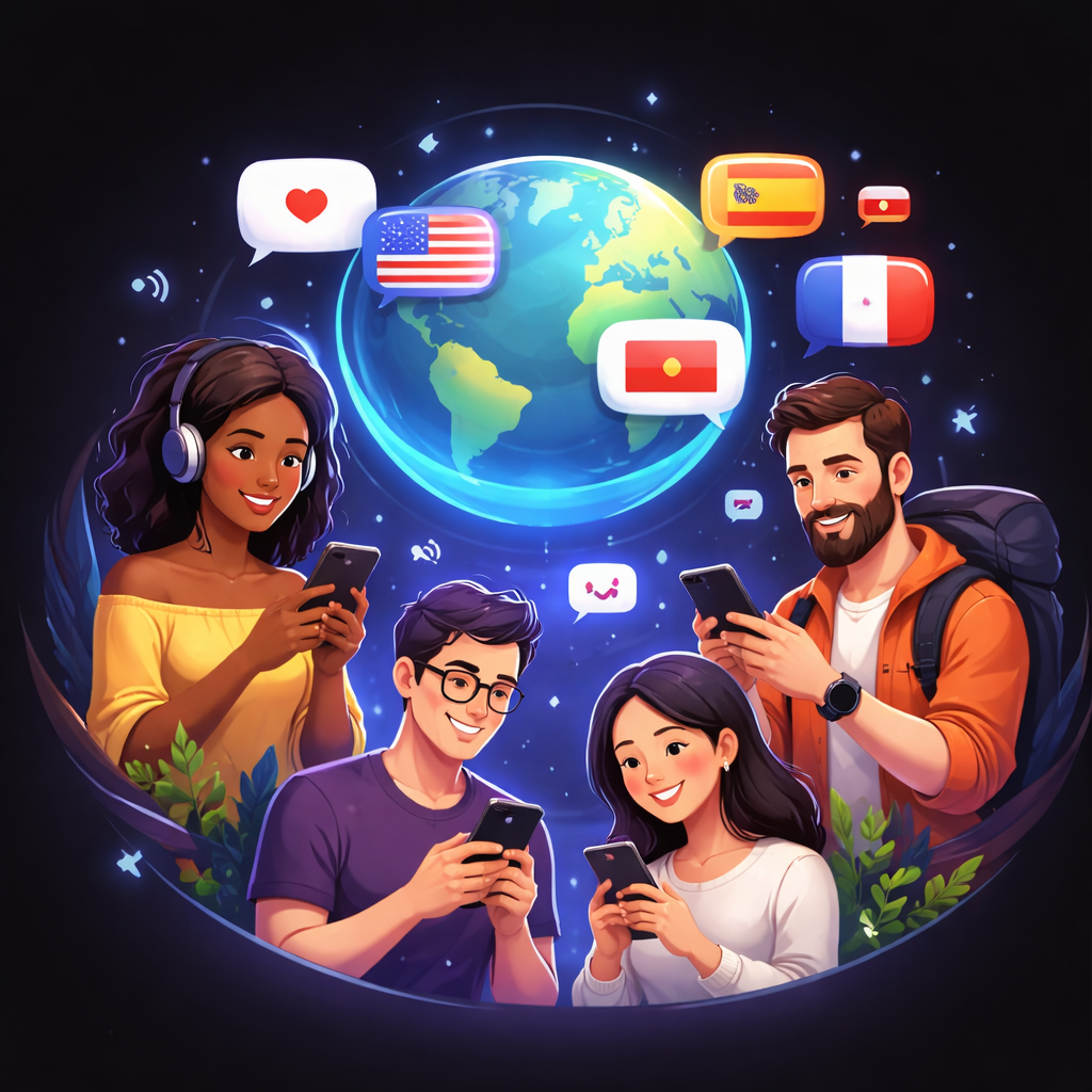 People connecting globally